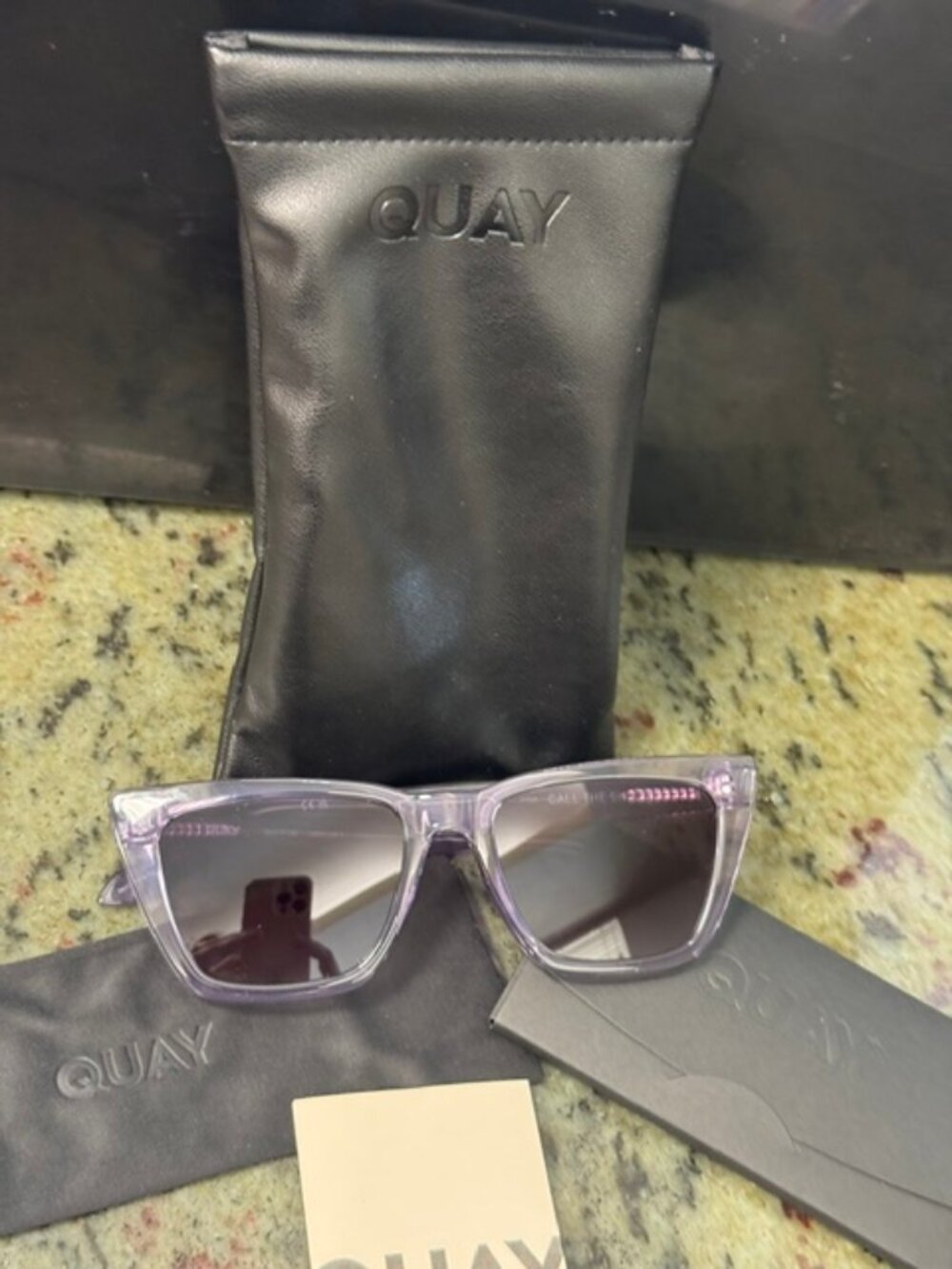 Quay Australia Call The Shots 2474 Sweet Pea/Smoke Sunglasses 54 19 150 - New